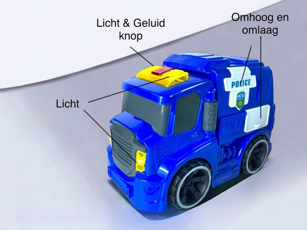 POLICE CAR TOY VEHICLE 19.5CM WITH SIREN SOUND AND LIGHTS