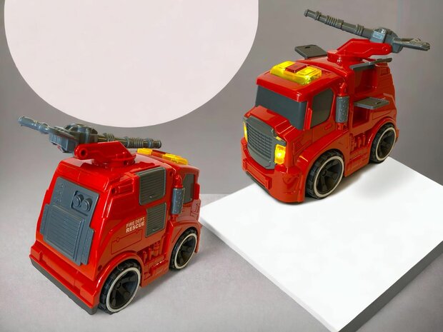 Toy fire truck - CAR MODEL - 22 CM WITH SIREN SOUND AND LIGHTS