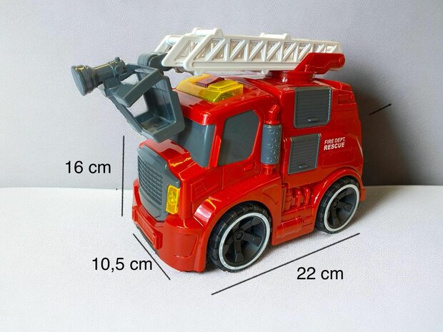 Toy fire truck - CAR MODEL - 22 CM WITH SIREN SOUND AND LIGHTS