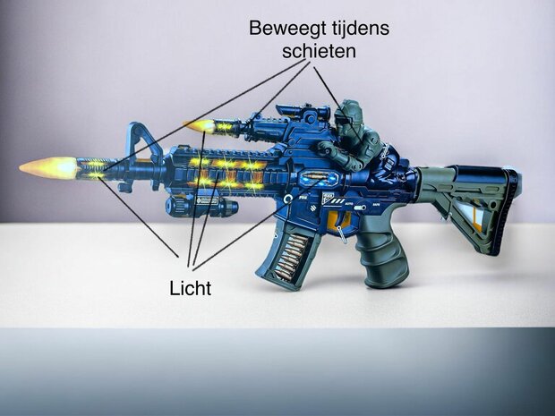 SPIELZEUGGEWEHR DREHENDES GESCHOSS 50,5 CM