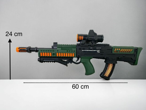 SPIELZEUGGEWEHR DREHENDES GESCHOSS 60 CM