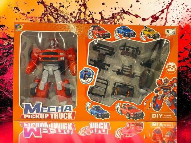 DIY TRANSFORM OPTIMUS PRIME TOY, DEFORMATED CAR ROBOT, CAR TOY 2 IN 1D 17cm.