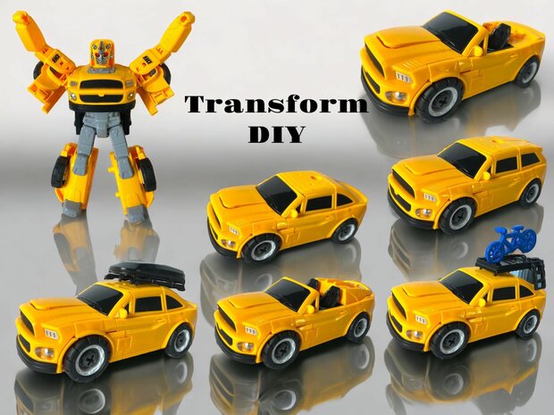 TRANSFORM DIY OPTIMUS PRIME SPEELGOED, TRANSFORM 7 KARAKTERS,  AUTO SPEELGOED 2 IN 1D 17cm.