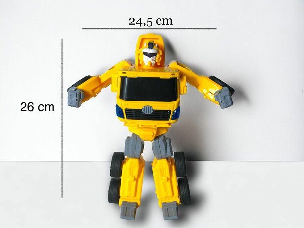 JOUET DE TRANSFORMATION DE VOITURE BRICOLAGE BO&Icirc;TE DE CHARGEMENT-BO&Icirc;TE BASCULANTE ROBOT AVEC LUMI&Egrave;RE ET SON 26CM