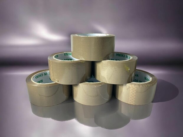 Adhesive tape 66m Packaging tape Brown color