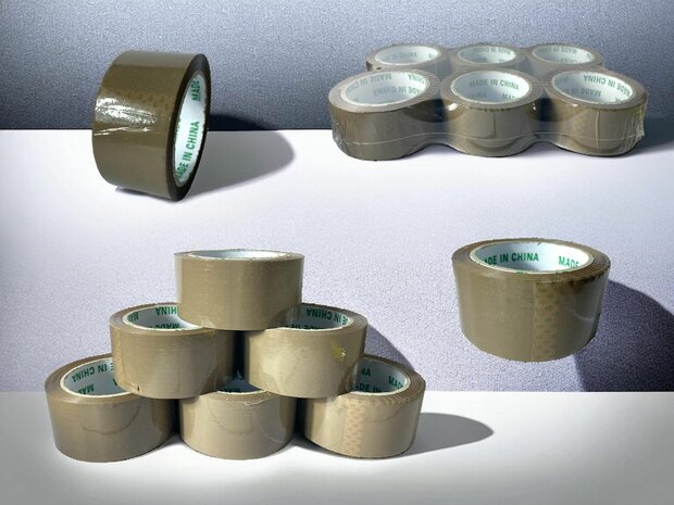 Adhesive tape 66m Packaging tape Brown color