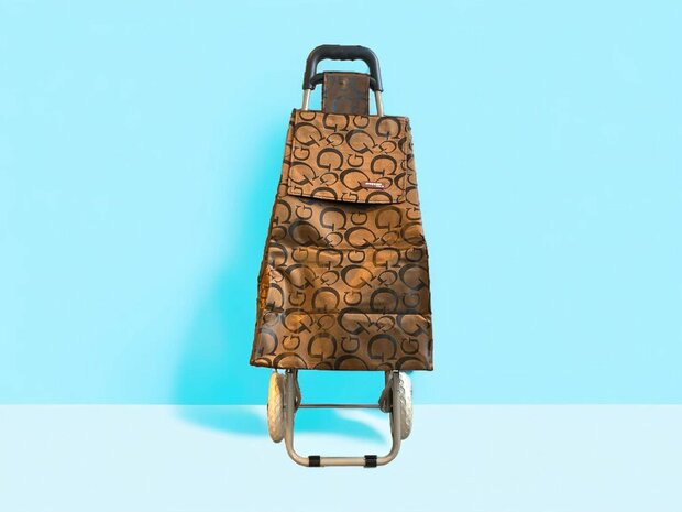 shopping trolley with 2 wheels, 54L G print