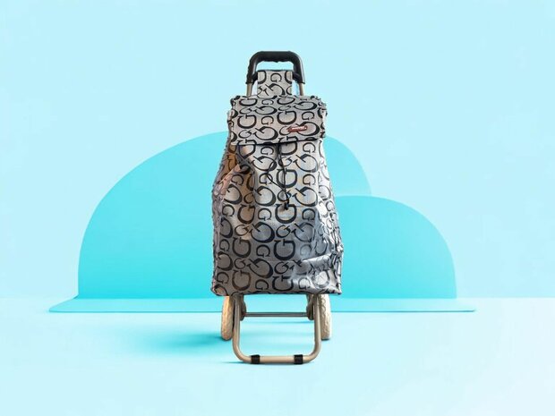 shopping trolley with 2 wheels, 54L G print