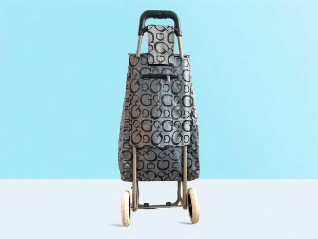 shopping trolley with 2 wheels, 54L G print