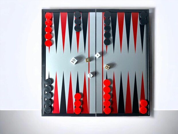 Backgammon &ndash; Magnetische Faltung 32 x 32 cm