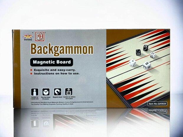 Backgammon &ndash; Magnetic Folding 32 x 32 cm