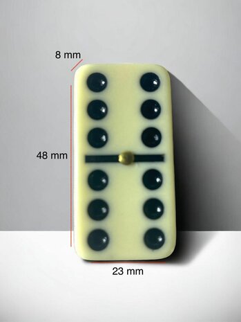 Dominospiel Double/Double 6 im Etui und 28x Farbsteinen