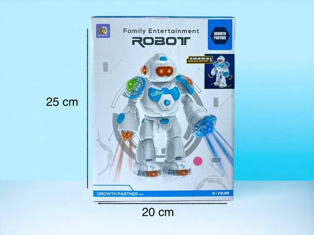 Speelgoed robot Super Warrior- LED licht en geluid The Future Robot 25CM