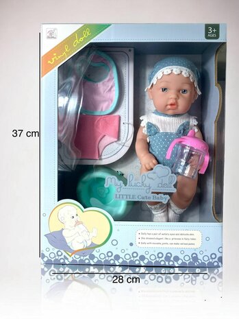 S&uuml;&szlig;e Babypuppe + Zubeh&ouml;r - 32CM Meine Gl&uuml;ckspuppe