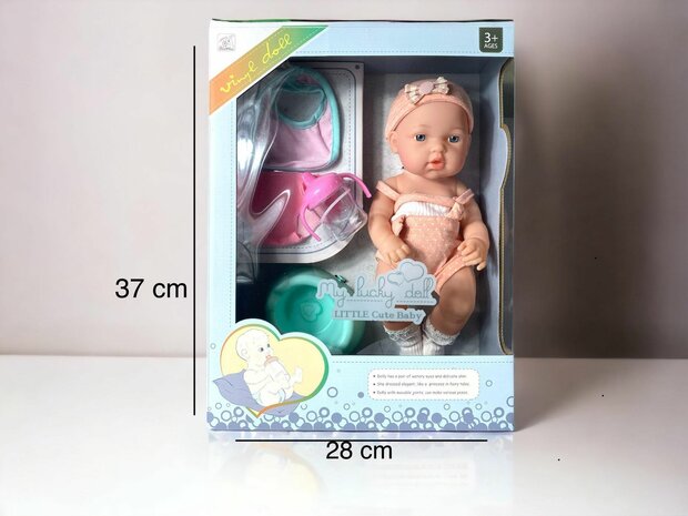 Schattige baby pop + accessoires - 32CM My lucky doll