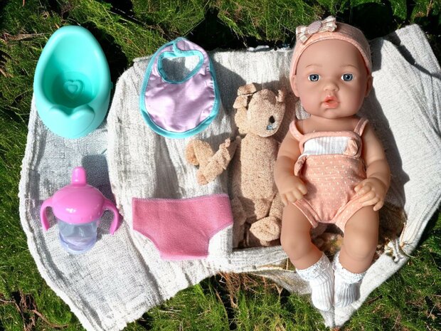 Schattige baby pop + accessoires - 32CM My lucky doll