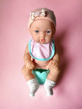 Cute baby doll + accessories - 32CM My lucky doll