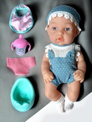 Schattige baby pop + accessoires - 32CM My lucky doll