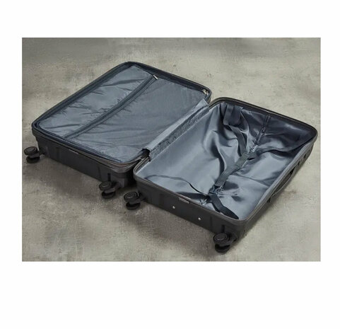 ensemble de valises 3 pi&egrave;ces PP (ROCK) serrure &agrave; combinaison TSA et mat&eacute;riau PP noir