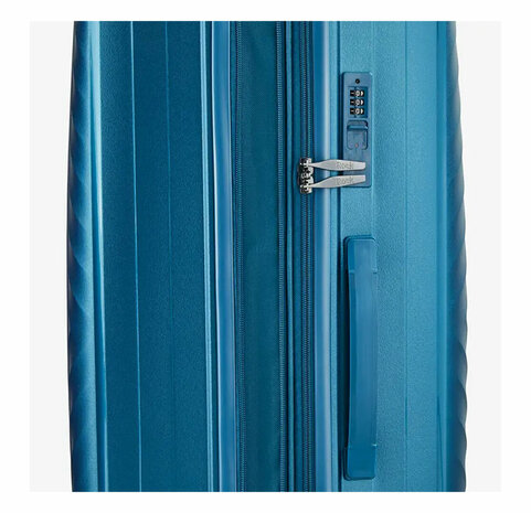 ensemble de valises 3 pi&egrave;ces PP (ROCK) serrure &agrave; combinaison TSA et mat&eacute;riau PP Bleu