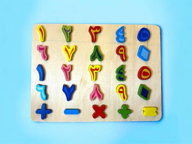 Wooden toy numeral Arabic 123