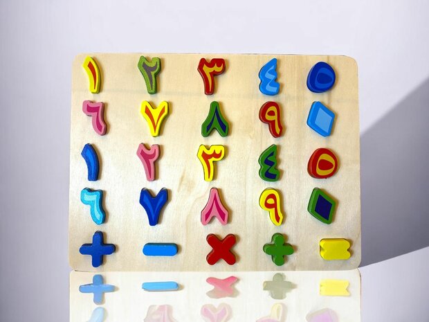 Wooden toy numeral Arabic 123