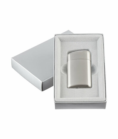 Briquet Turbo Jet Flame - Edition Luxe M&eacute;tal Argent&eacute; Chrome