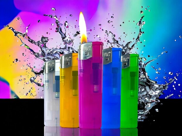 Click Lighters - 25 pieces in tray and refillable