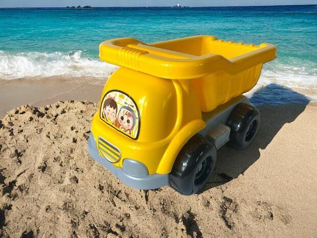 Coffret de plage voiture Coffret de sable Voiture benne 25 CM - Voiture 5 pi&egrave;ces plage