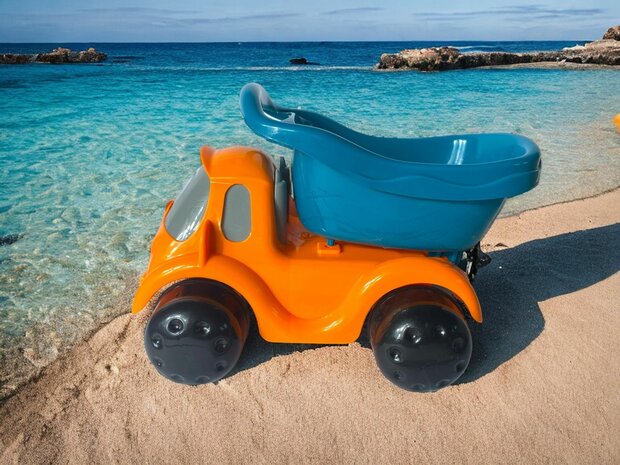 Jeu de sable de plage - Voiture &agrave; benne basculante 23 cm - Voiture de plage 6 pi&egrave;ces