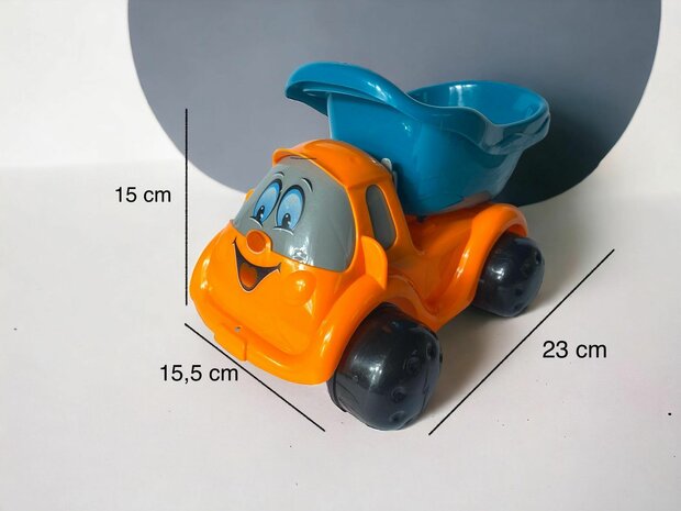 Jeu de sable de plage - Voiture &agrave; benne basculante 23 cm - Voiture de plage 6 pi&egrave;ces