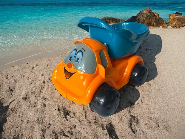 Strandspielzeug Sandset Kipperauto 23 cm - 6-teiliges Strandauto