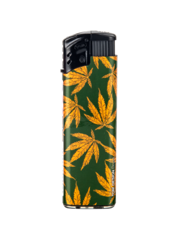 Briquets coupe-vent - flamme turbo - 50 pi&egrave;ces - briquet vent CANNABIS