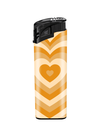 Lighters - 50 pieces in tray - Retro Heart print - refillable