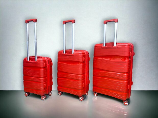 Suitcase set - Trolley set 3-piece - PP silicone travel suitcase