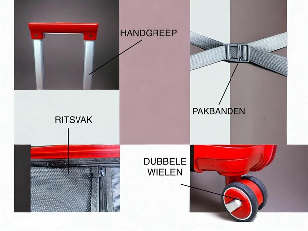 Kofferset - Trolleyset 3-delig - PP silicone reiskoffer