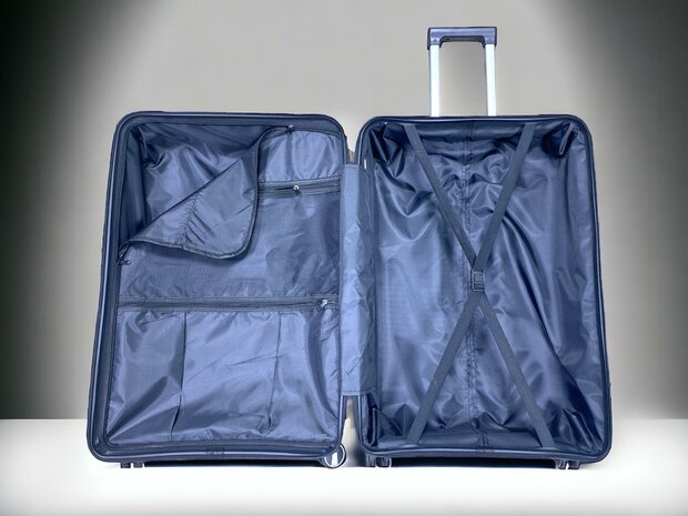 Suitcase set - Trolley set 3-piece - PP silicone travel suitcase Black