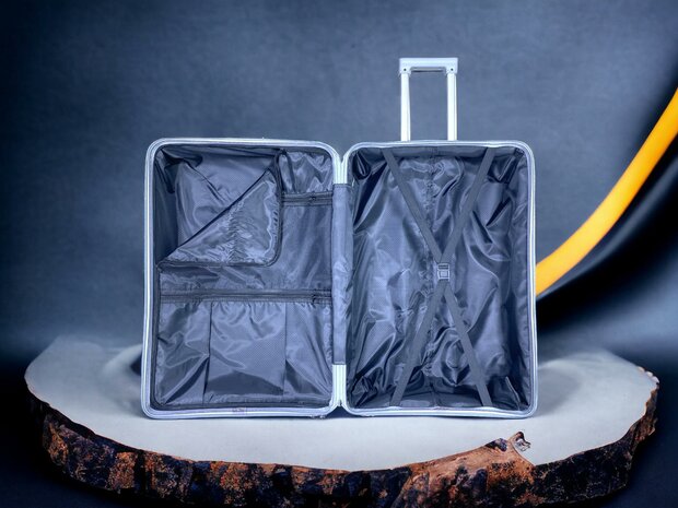 Kofferset - Trolleyset 3-delig - PP silicone reiskoffer Grijs  