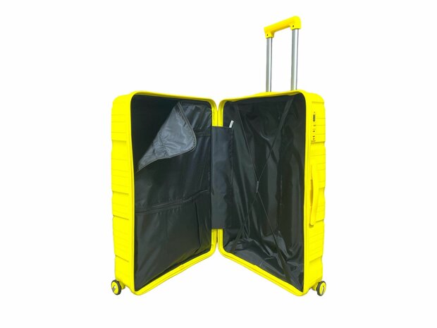 Suitcase set - Trolley set 3-piece - PP silicone travel suitcase yellow