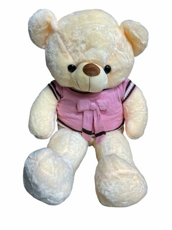 Knuffelbeer Teddybeer plus met shirt 75cm