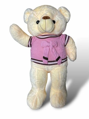 Knuffelbeer Teddybeer plus met shirt 75cm