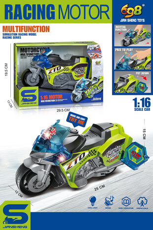 Speelgoed race motor met geluid en lichtjes 1:16 Racing