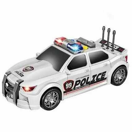 Politieauto 99 USA met frictiemotor - geluids- en lichteffecten - 24CM