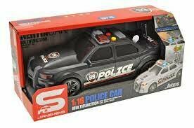 Police car 99 USA with friction motor - sound and light effects - 24CM black