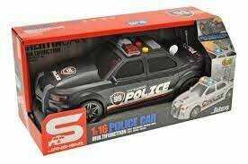 Voiture de police 99 USA avec moteur &agrave; friction - effets sonores et lumineux - 24CM noir