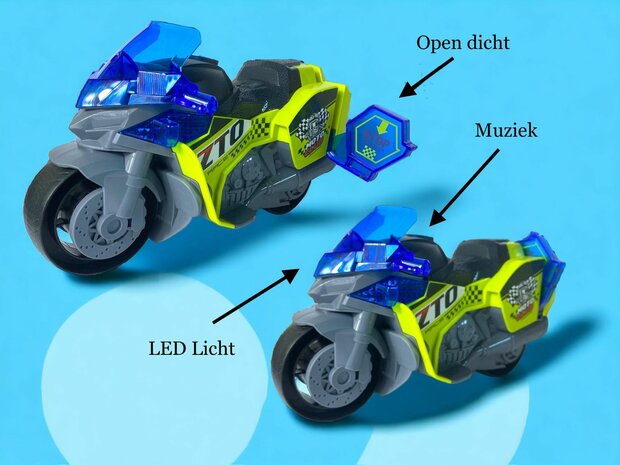 Spielzeug-Polizeimotorrad mit Ton und Licht 1:16 Racing