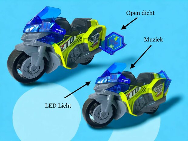 Toy Police motorcycle with sound and lights 1:16 Racing