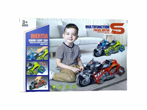 Toy Police motorcycle with sound and lights 1:16 Racing