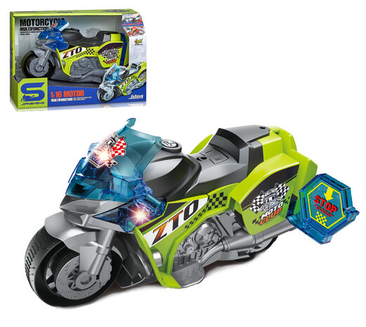 Speelgoed Politie motor met geluid en lichtjes 1:16 Racing
