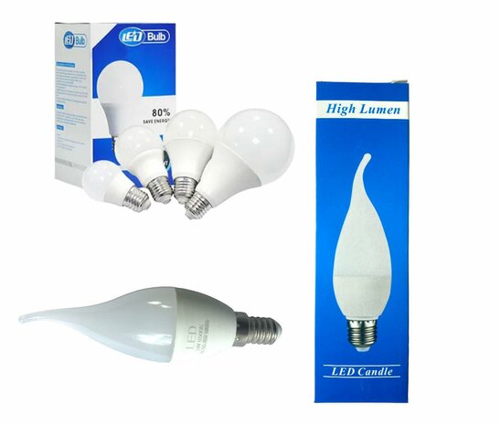 LED-Lampe, LED-Kerzenlampe, wei&szlig;es Licht, E14, Energie A
